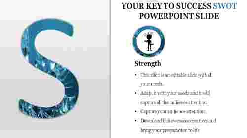 swot powerpoint slide-Your Key To Success SWOT POWERPOINT SLIDE